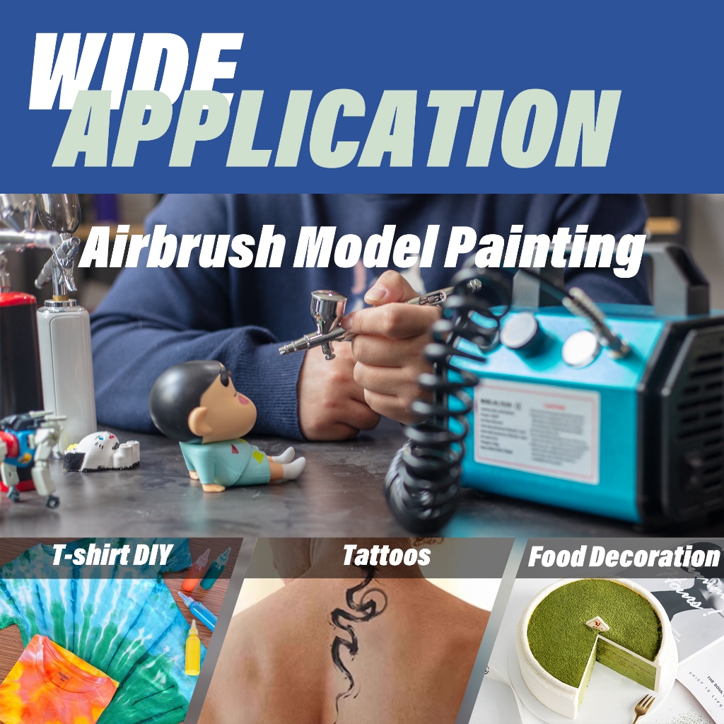 Airbrush Compressor Kit Powerful Air Compressor for Model Painting with ...