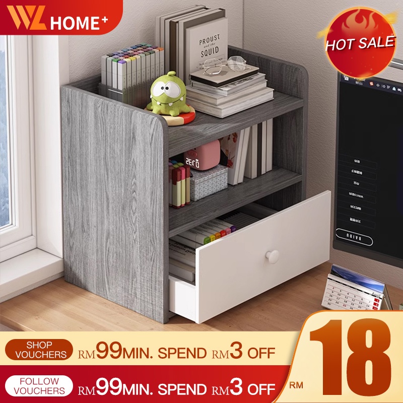 Desktop Storage Rack Book Rack Bookshelf Desktop Organizer Tabletop ...