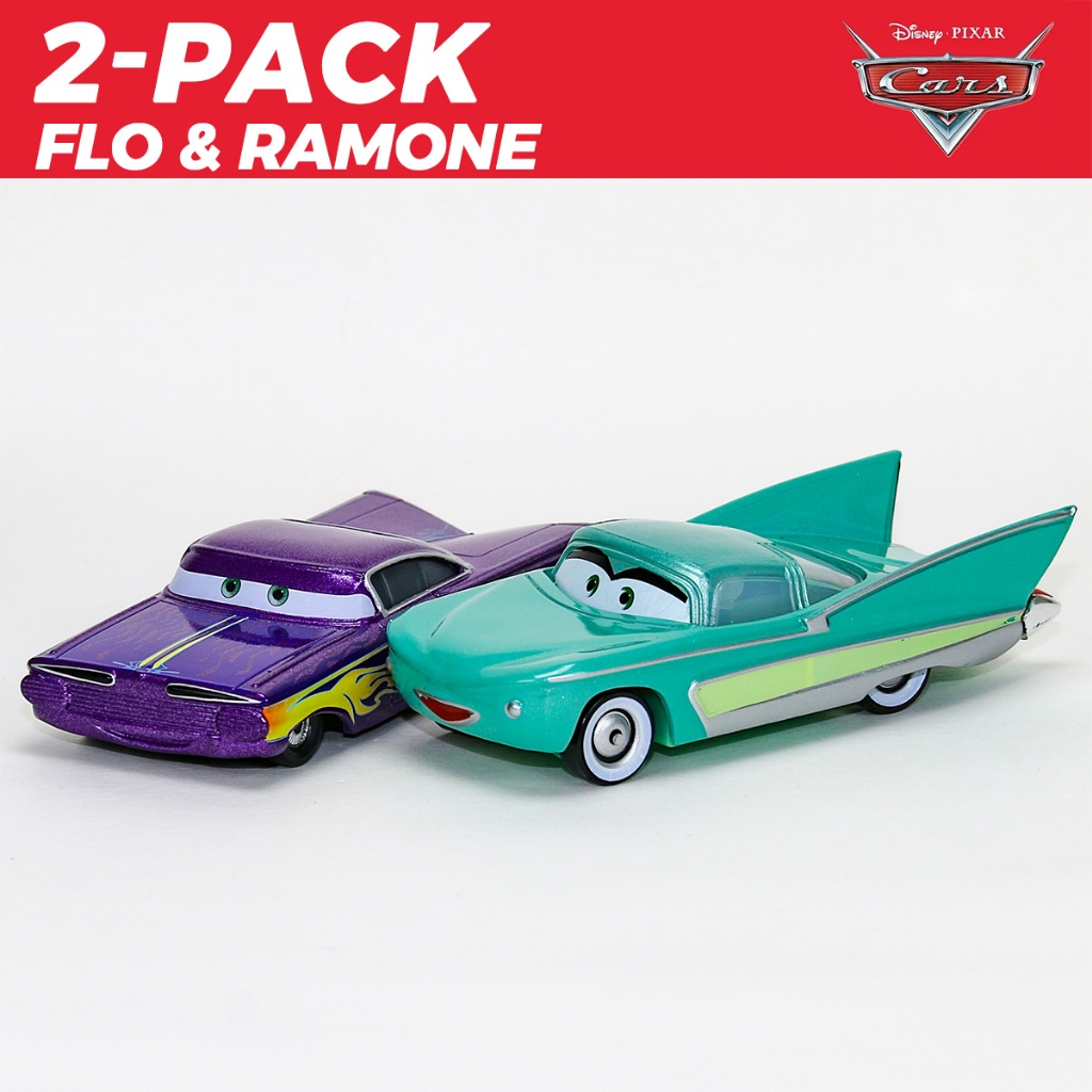 2-Pack Mattel Disney Pixar Cars Flo & Ramone 1:55 Diecast Car McQueen ...