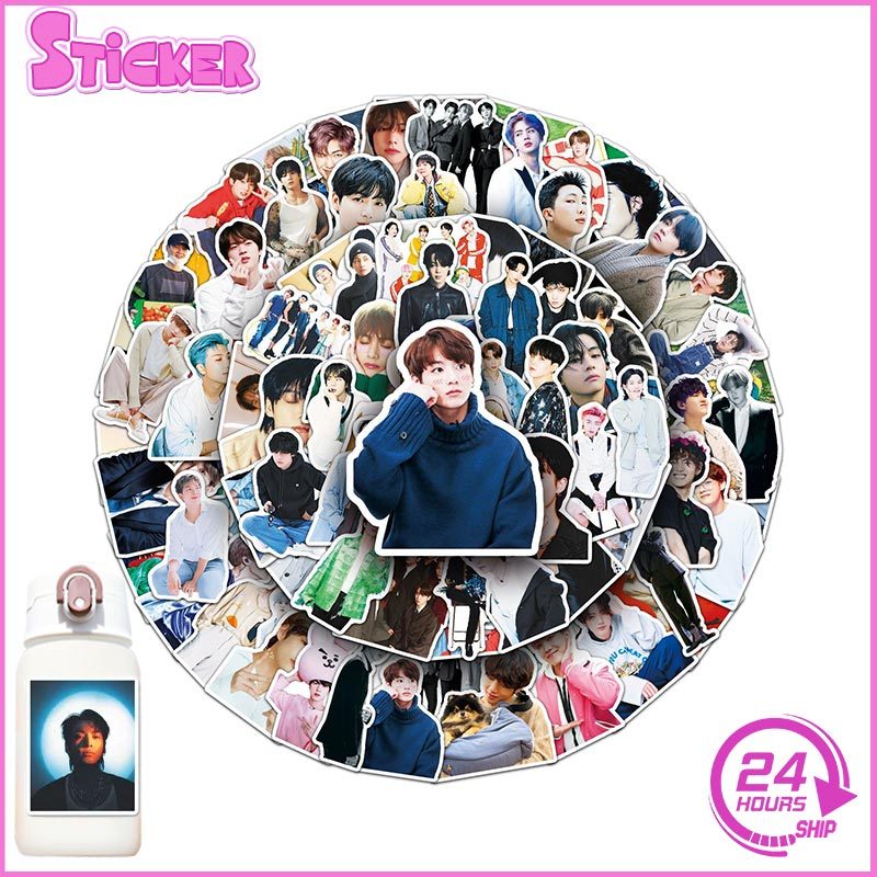 100PCS BTS Stickers Kpop Boy Band Nam-joon Kim Kim Seok Jin For Helmet ...