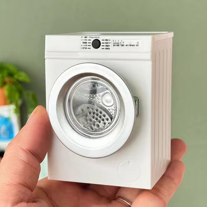 1:12 Scale Miniature Washing Machine Electric Drum Washer Laundry Model ...