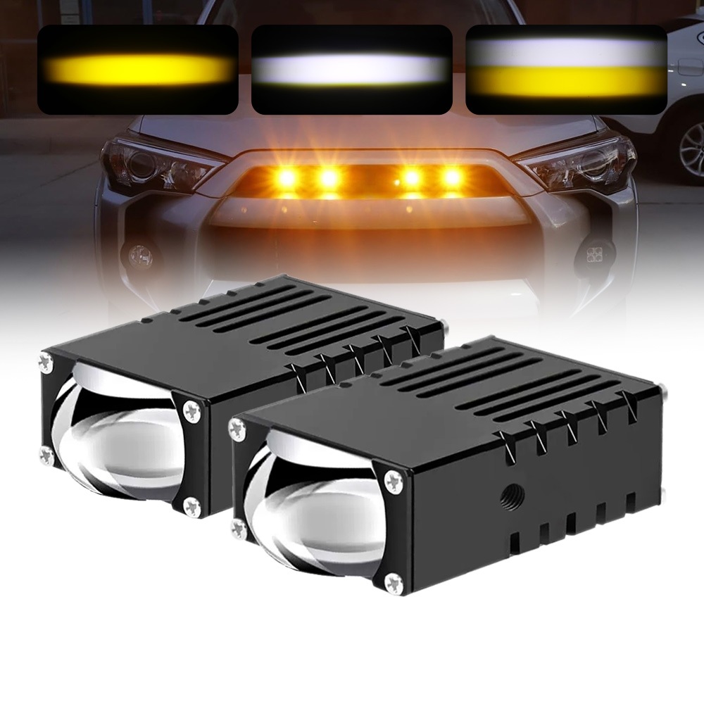 12V 24V Mini Bi LED Headlight Projector Light Reflector Lens Spotlight ...