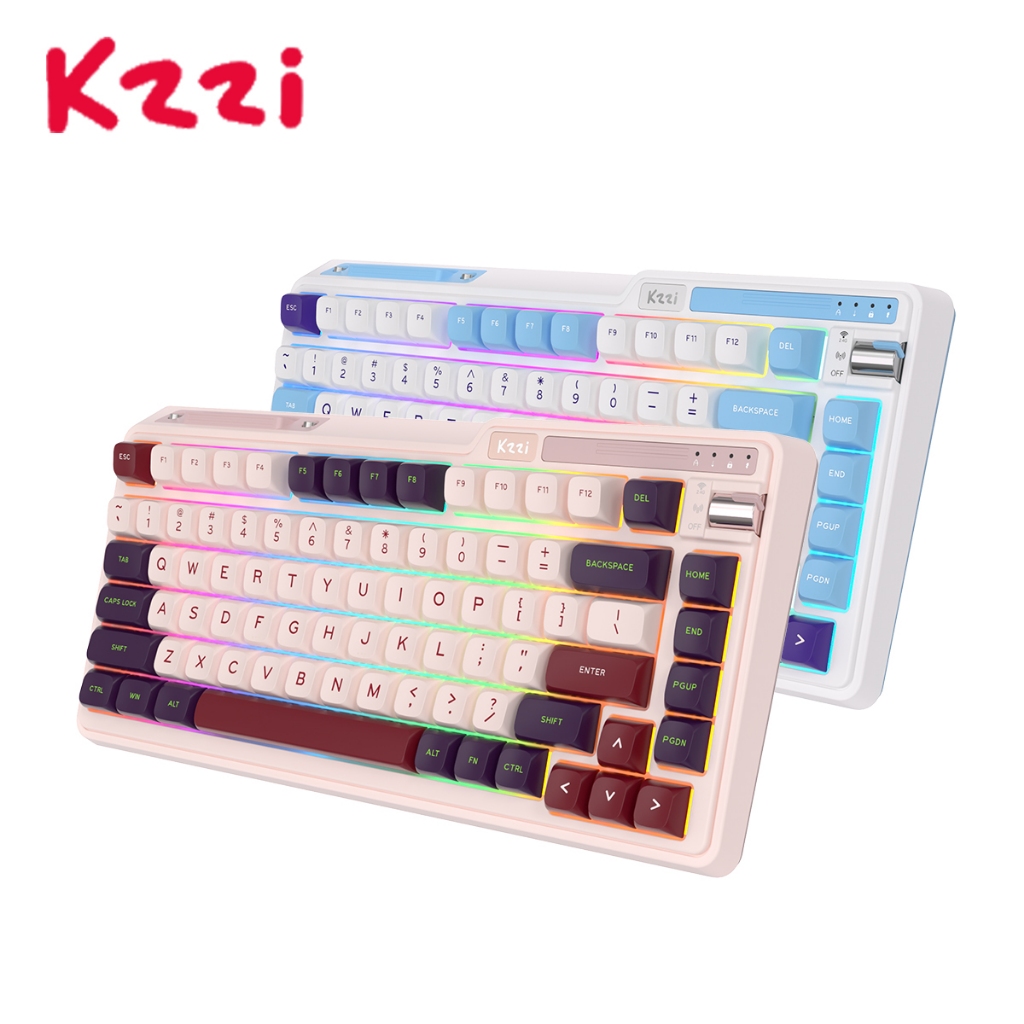 KZZI K75 Lite 82 Key Gasket Structure Three-Mode Bluetooth Wireless ...