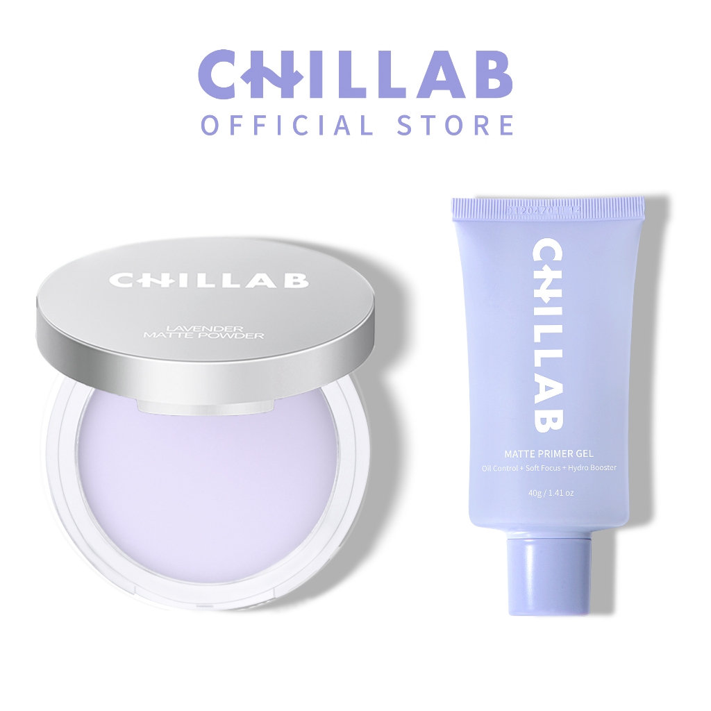 Chillab Duo - Lavender Matte Powder + Matte Primer Gel | Shopee Malaysia