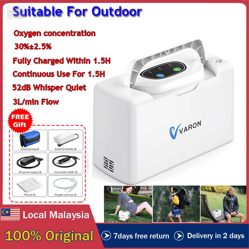 【Local delivery】3L/min Portable Oxygen Concentrator with Battery Oxygen ...