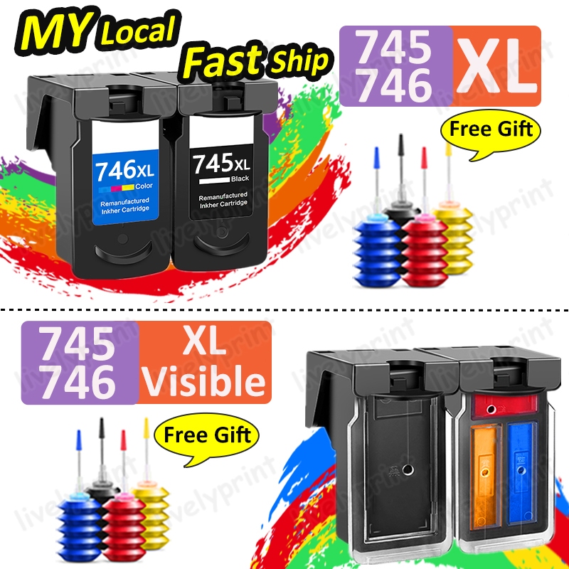 Canon PG-745XL Compatible Ink Cartridge 745XL/746XL Black for MG3070S ...