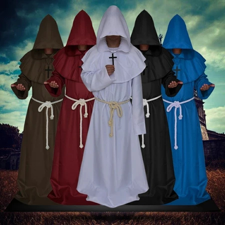 【Malaysia Ship】Friar Medieval Hooded Monk Priest Robe / Plague Doctor ...