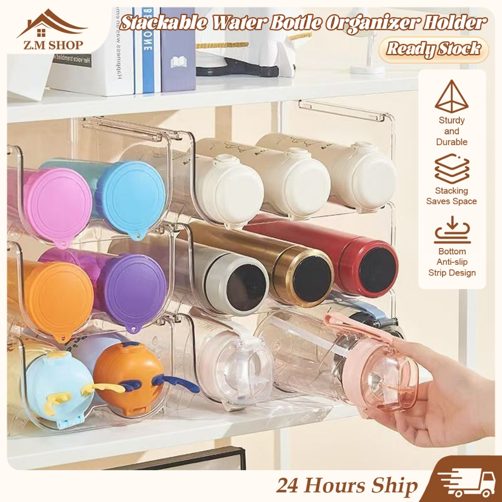 2/3 Grid Stackable Water Cup Holder Multi-Layers Transparent Thermos ...