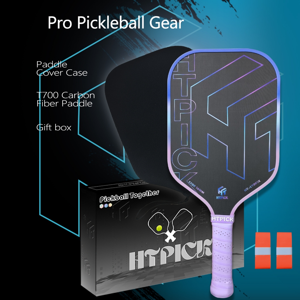 [READY STOCK] HTPick Pickleball Paddle T700 Carbon Fiber Gradient Color ...