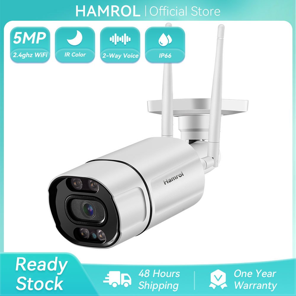 Hamrol Wi-Fi Color Infrared Night Vision Ai Human Detect 5MP Outdoor ...
