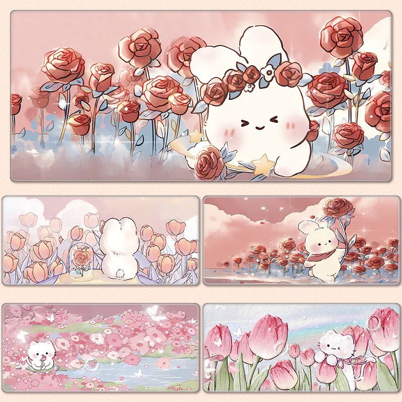 Rabbit Mouse Pad Oversized Boys Girls Healing Cute Cartoon Year ...