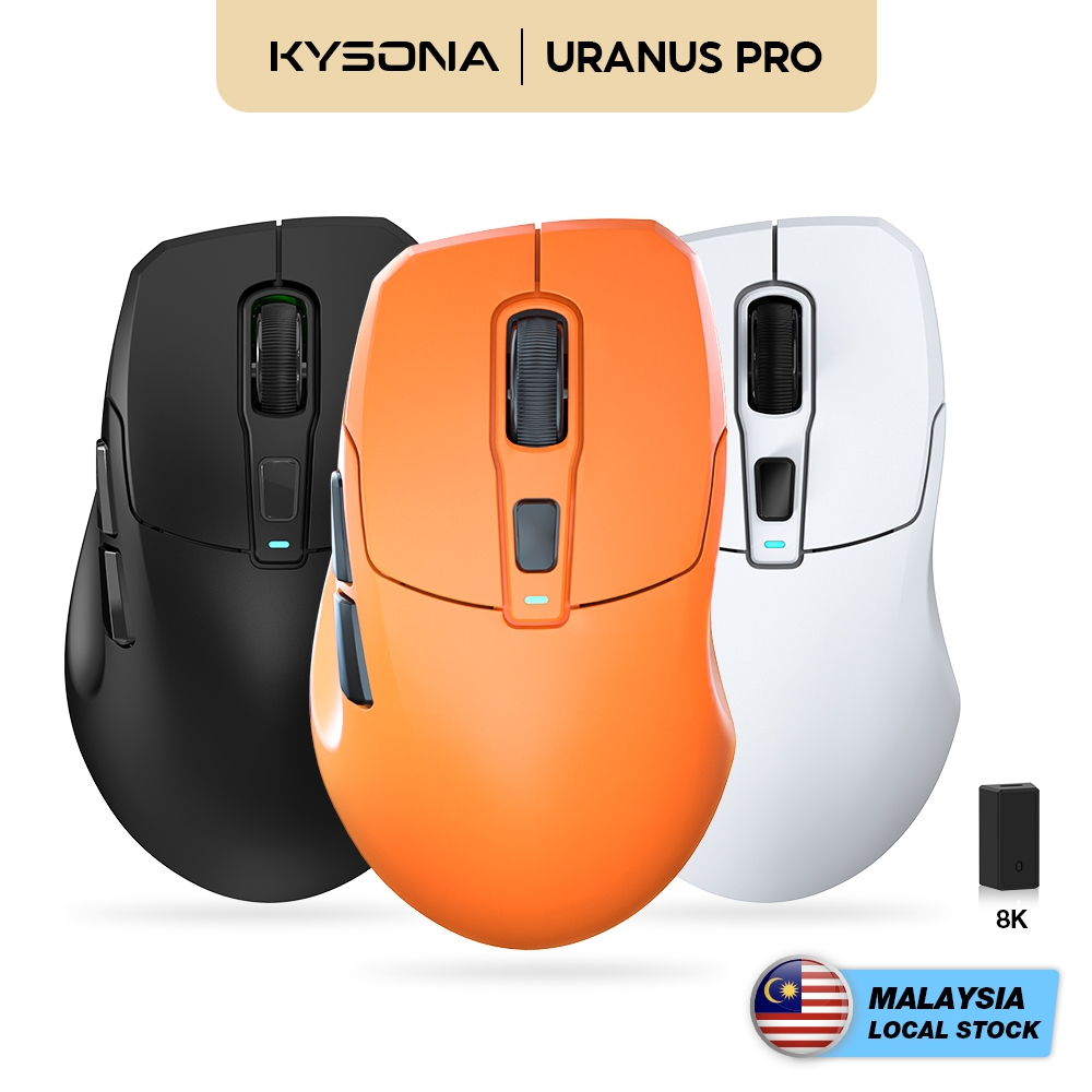 KYSONA URANUS PRO 8K Hz Wireless Gaming Mouse PAW3395 Ultra-lightweight ...