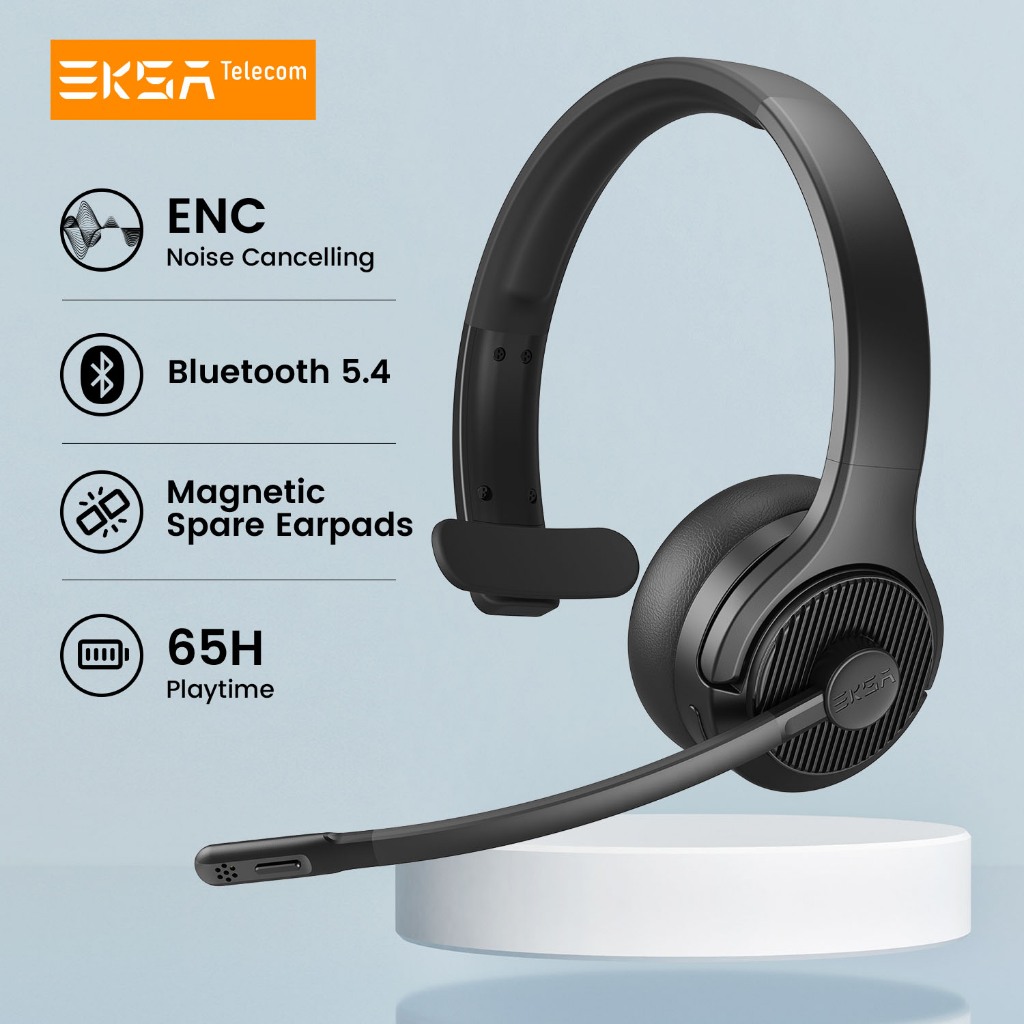 Casque Bluetooth EKSA H3 Avec Micro Antibruit - 65h D'autonomie, Bluetooth 5.4, Pour Bureau Et Appels
