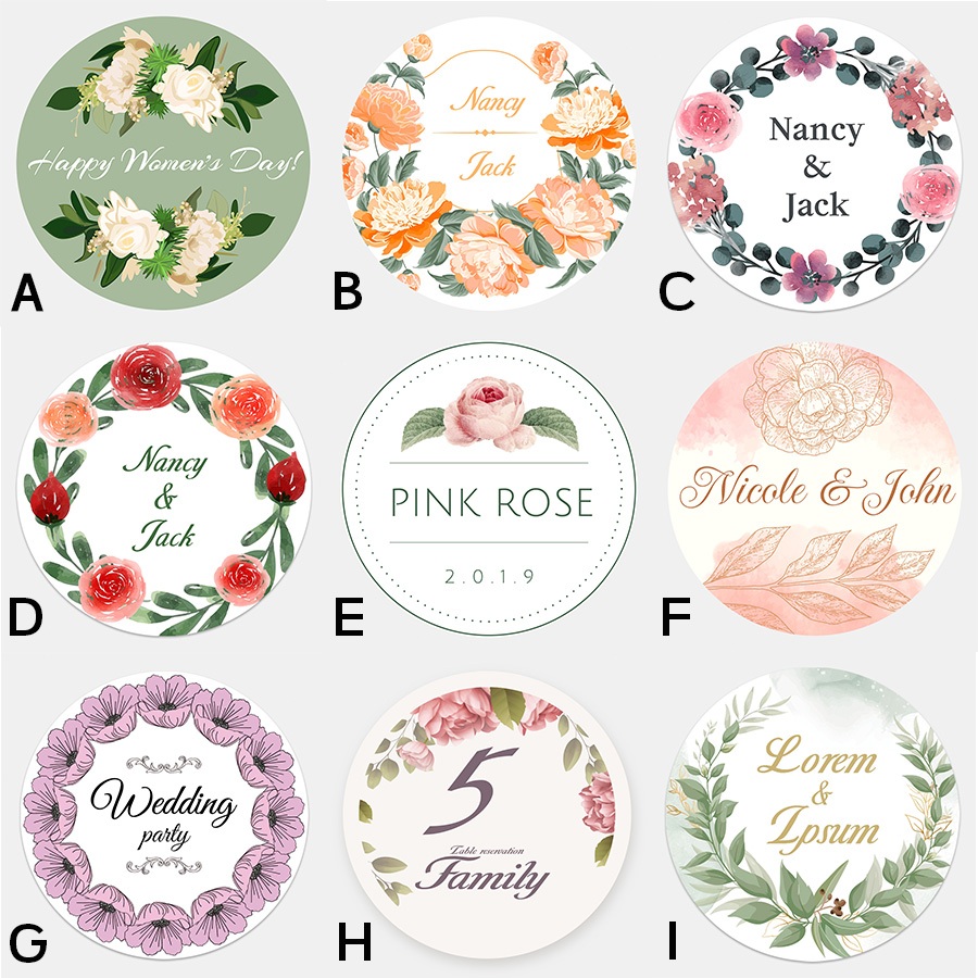 Custom Wedding Stickers | Personalized Decals for Invitations, Decor ...