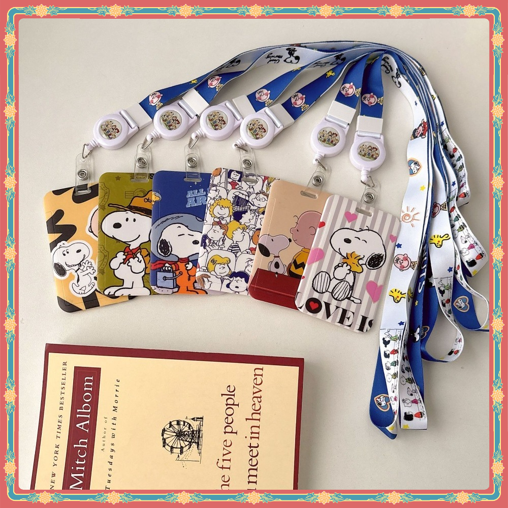 Ready Stock Snoopy Multifunctional Retractable Long Rope Card Holder ...