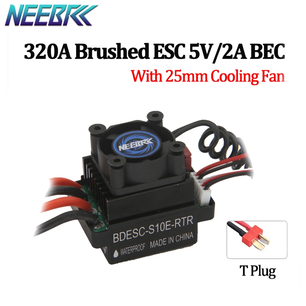 NEEBRC 320A Brushed Waterproof ESC 5V/2A BEC 60A Speed Controller With ...