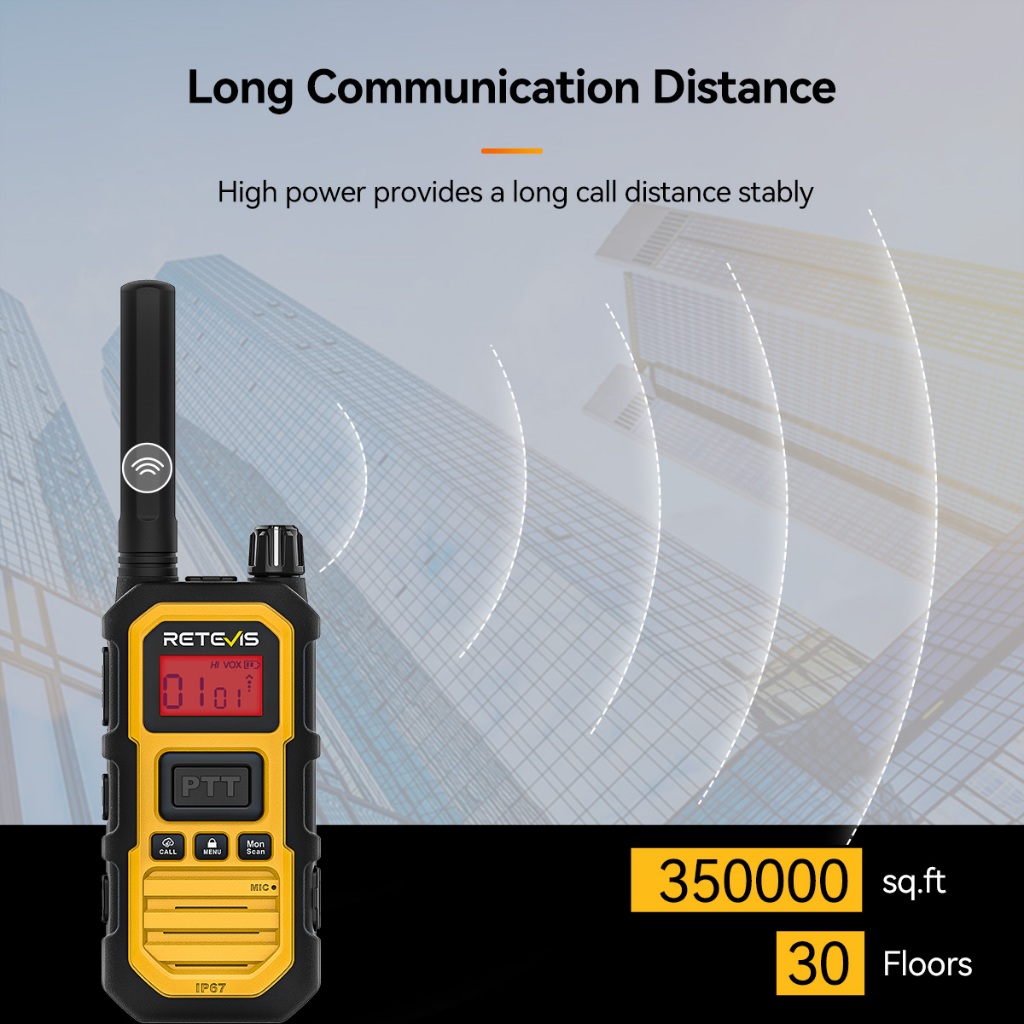 Retevis RB48P Waterproof Heavy Duty GMRS Two Way Radios with NOAA ...