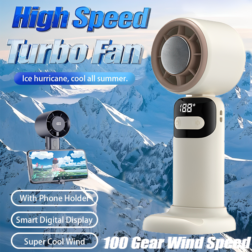 🔥24h delivery🔥 High Speed Mini Turbo Fan Cooling Portable Fan 100 Gear ...