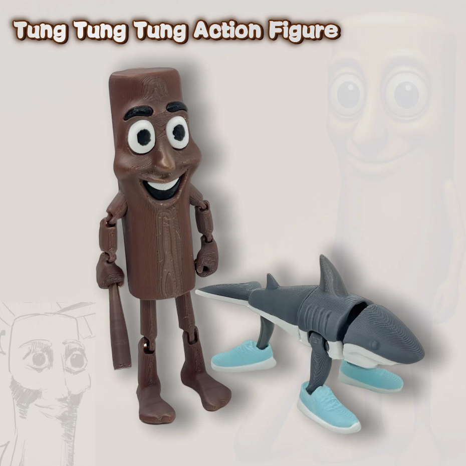 Tung Tung Tung Sahur 3D Printed Action Figure | Tung Tung Tung Sahur ...