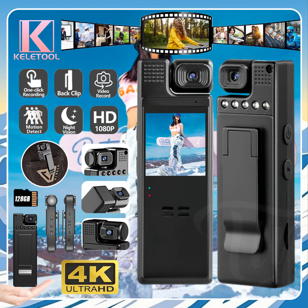 Mini Body Camera 2K HD Body Sport Camera Mini WIFI Wearable Infrared ...