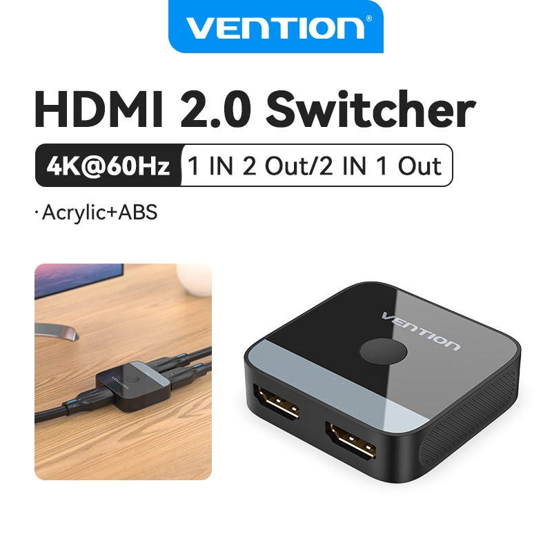 Vention HDMI 2.0 Swicth 4K HDMI Switcher 2 in 1 Out for Xiaomi Mi Box ...