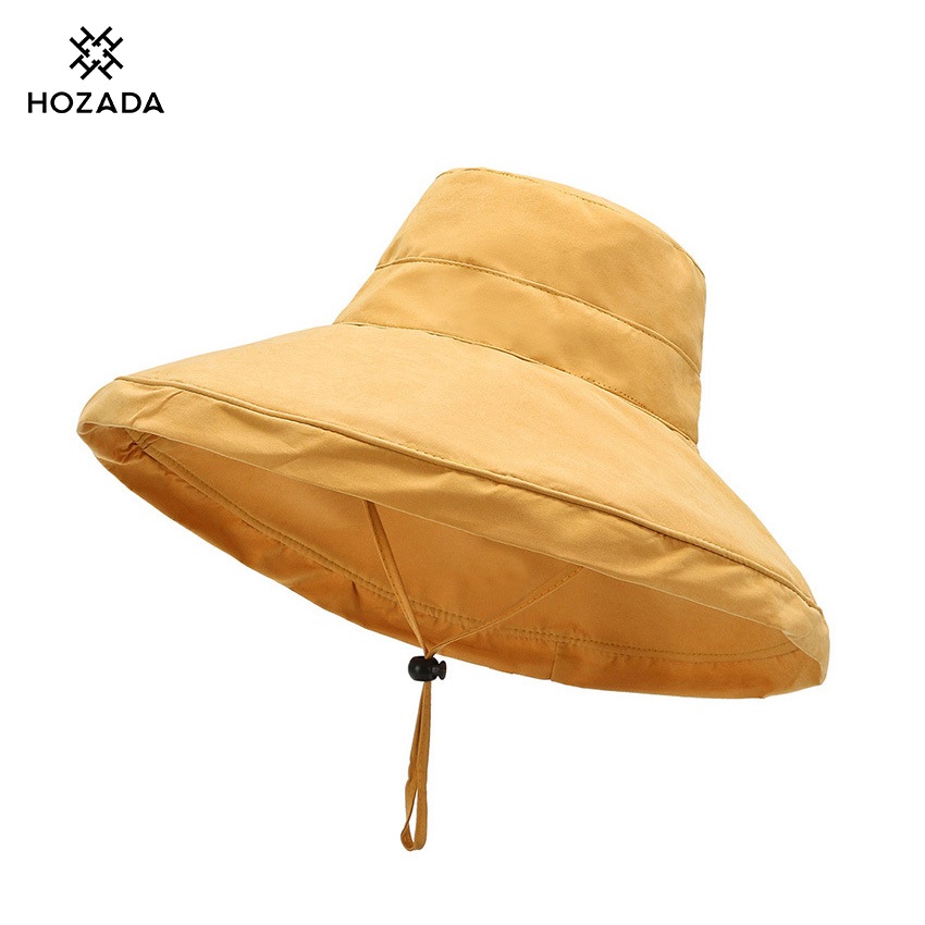 HOZADA Women's Sun Cap Peach-Skin Beach Hat Foldable Sun-proof Hat ...
