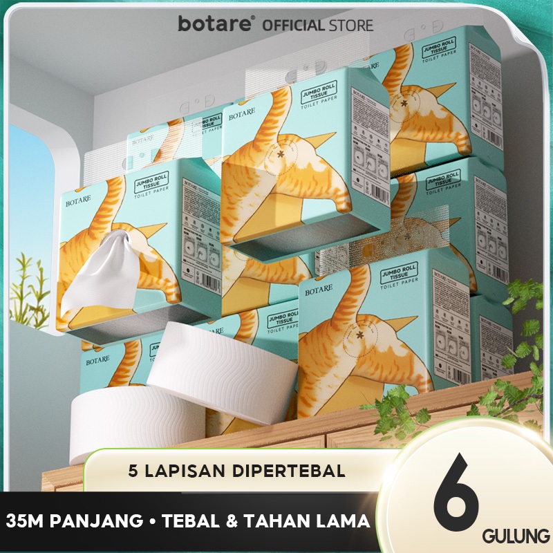 [6 Packs]Botare Hanging Jumbo Toilet Paper Roll - Center Pull Design ...