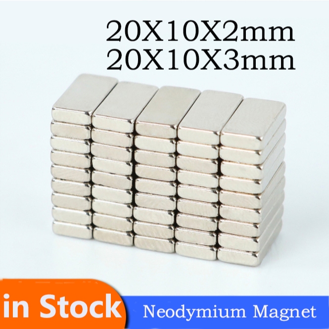 5/10/20Pcs 20x10x2 Neodymium Magnet 20mm x 10mm x 3mm NdFeB Block Super ...
