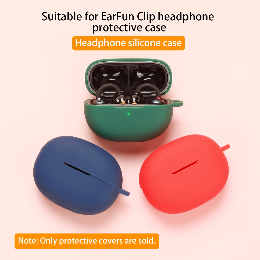 for EarFun Clip Case | Premium Soft Silicone Cover [Shockproof/ Anti ...