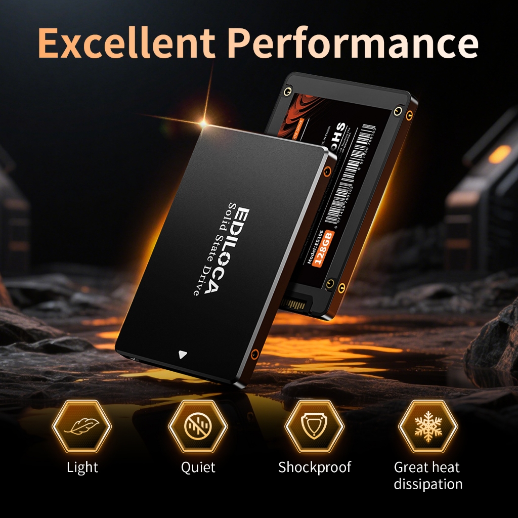 EDILOCA ES106 2.5'' SATA III SSD 6Gb/s (128GB/256GB/512GB) 3D NAND