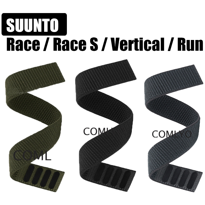Nylon Armband Für Suunto Race & Race S – Magnetischer Verschluss, Dehnbar, Wasserabweisend | Schwarz, 140–245 Mm