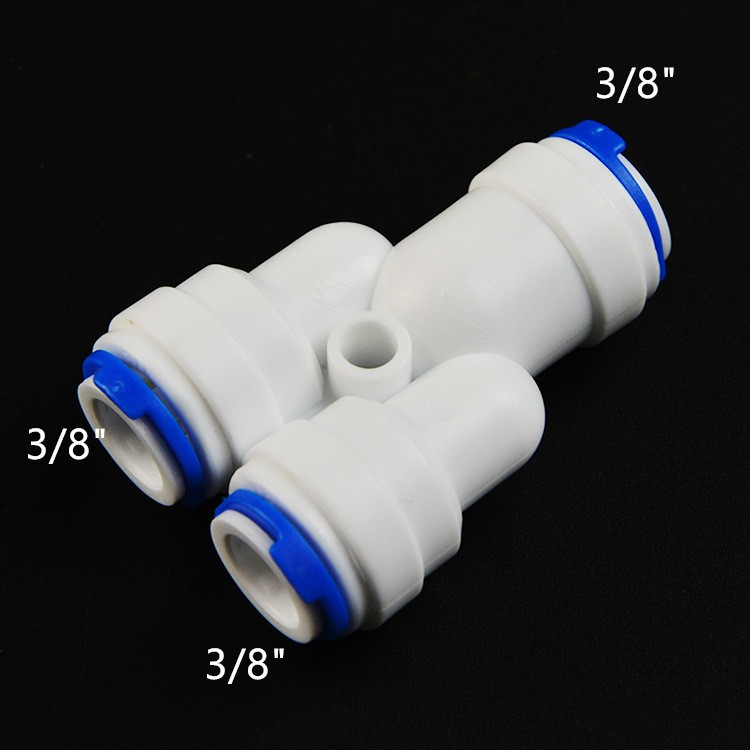 Y Type 3 Way Connector Quick Connect RO Fittings 1/4