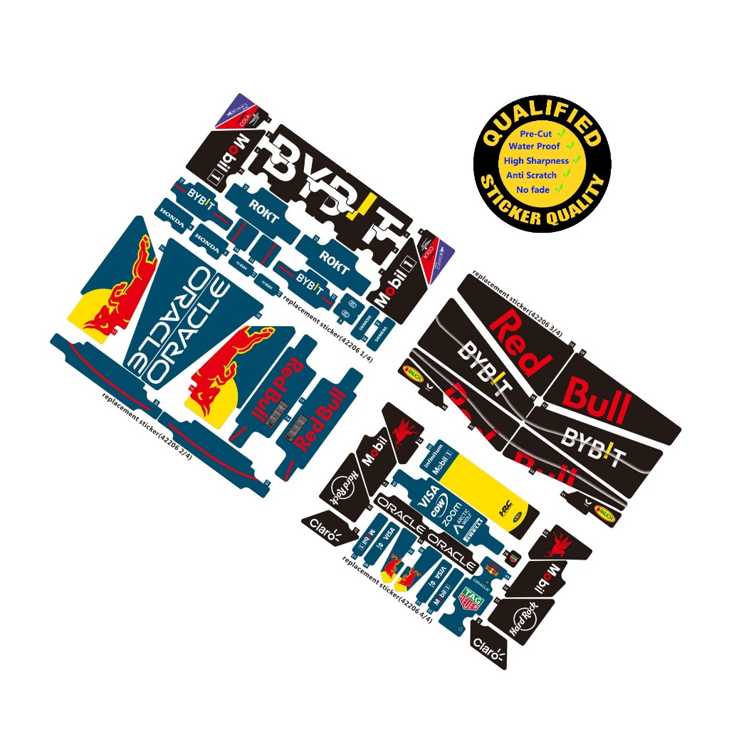Custom sticker for LEGO 42206 Red Bull RB20 F1Racing, sticker only ...