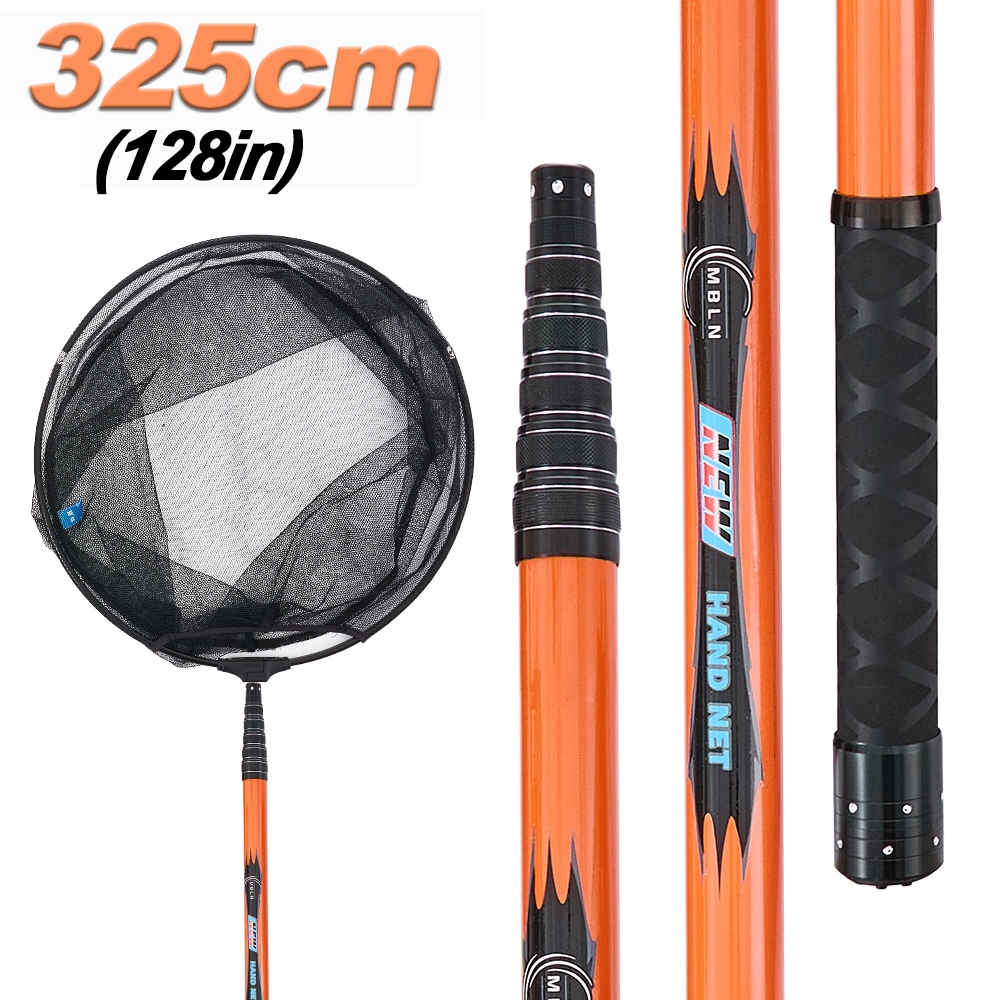 MBLN 3.25m Length Fishing Net Carbon Fiber Scoop Net Full Set Short ...