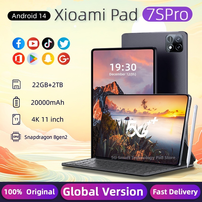 2025 New Tablet PC Pad 7S Pro Original Global Edition snapdragon8gen2 ...