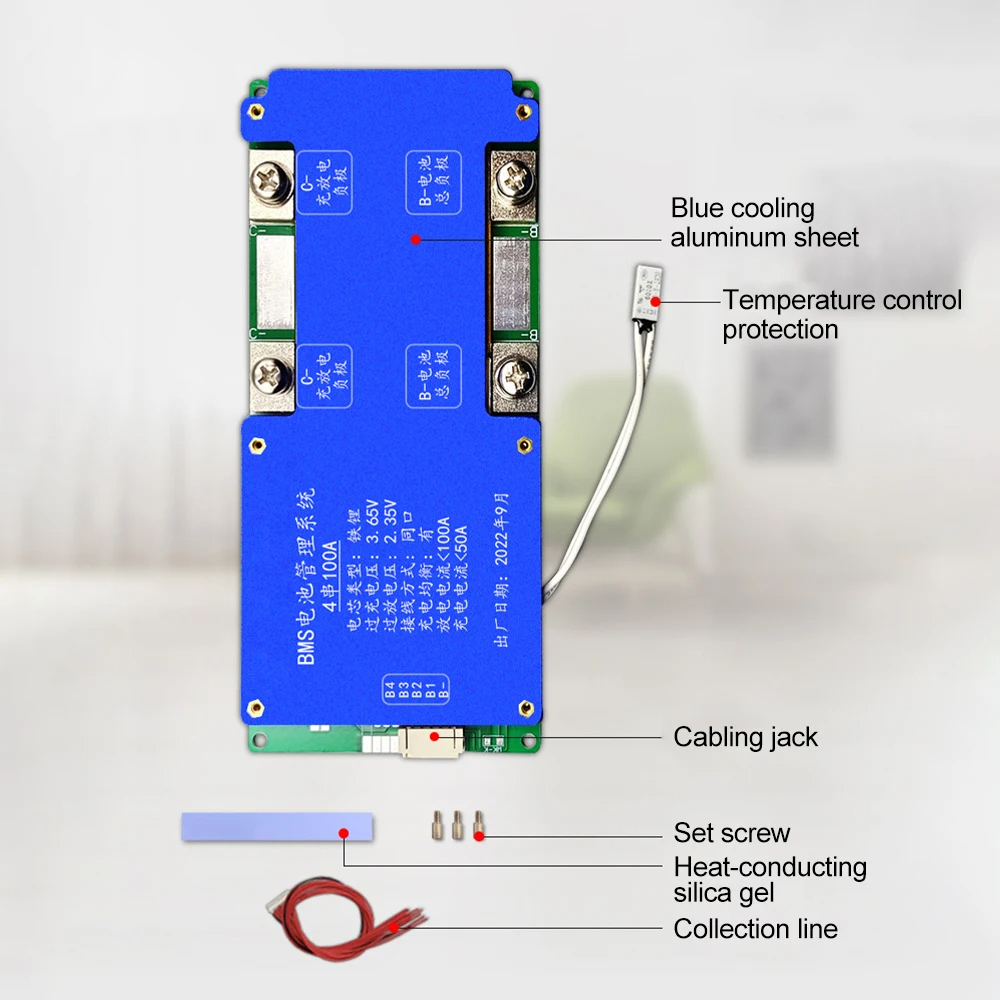 100A BMS LiFePO4 Battery Protection Board – 4S 14.6V Or 8S 24V With Balance