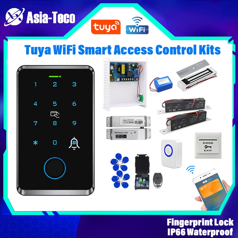 Fingerprint Lock Access Control Sets Tuya Smart APP WiFi Door Access ...