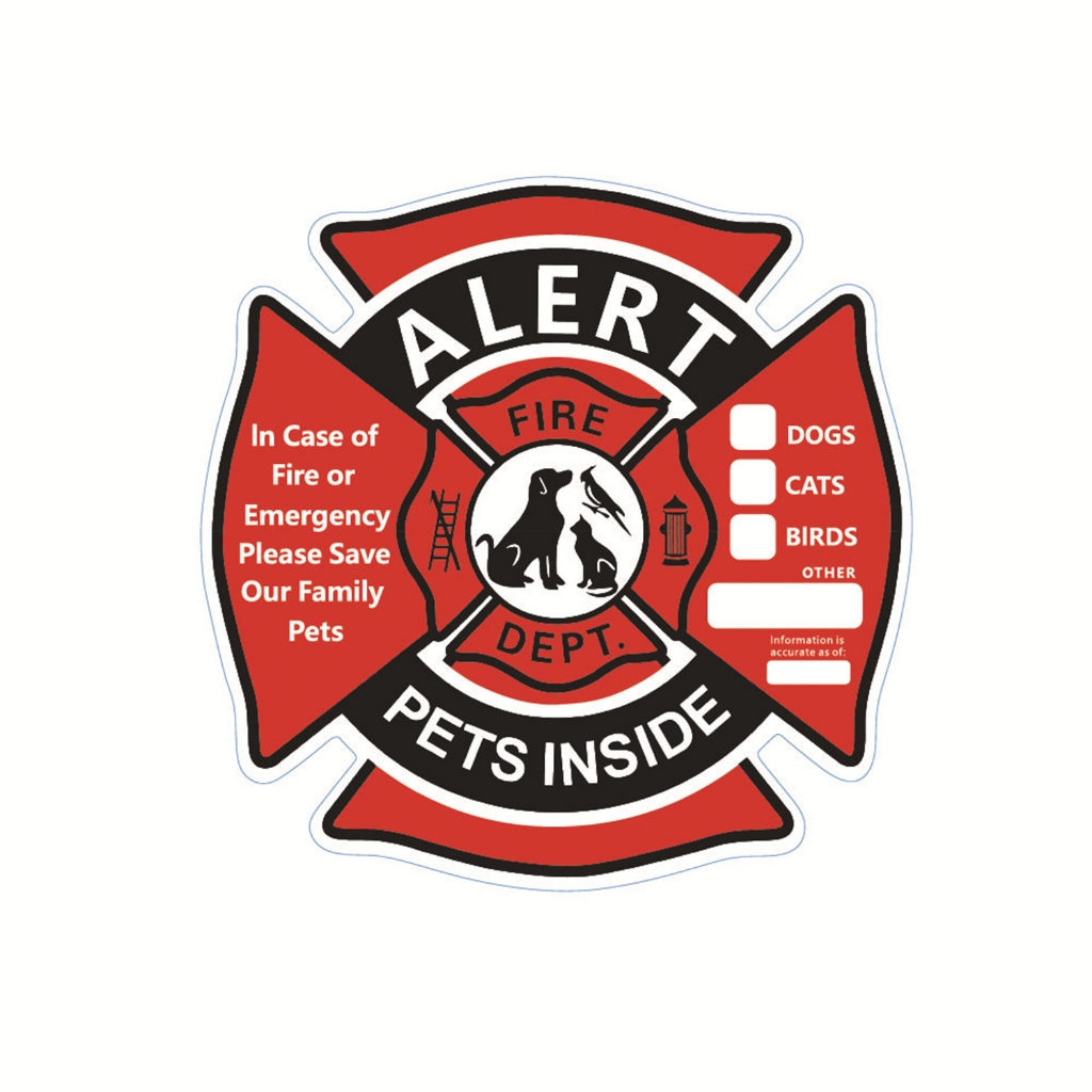 5pcs Pet Alert Safety Fire Rescue Sticker Save Pets Emergency Pet ...