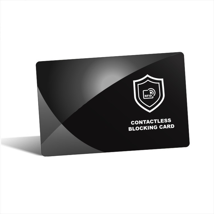 RFID Blocking Card (JB003) – Contactless NFC Blocker For Debit Cards, Credit Cards, Passports – Unisex, Black