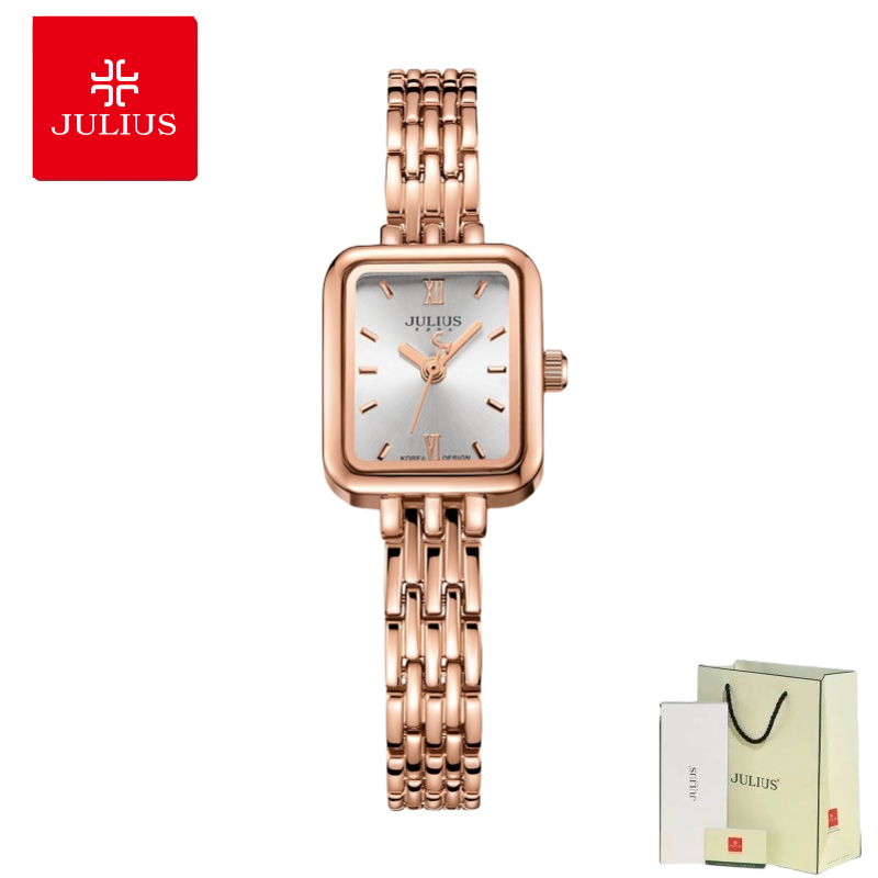 JULIUS Square Small Waterproof Women's Watch JA-771 Free Gift Box ...