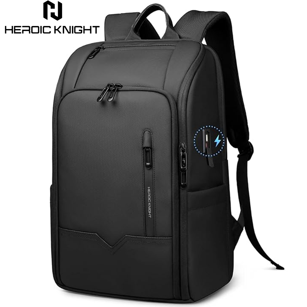 HEROIC KNIGHT Anti-Theft Waterproof Men's Backpack With USB Port (15.6 ...