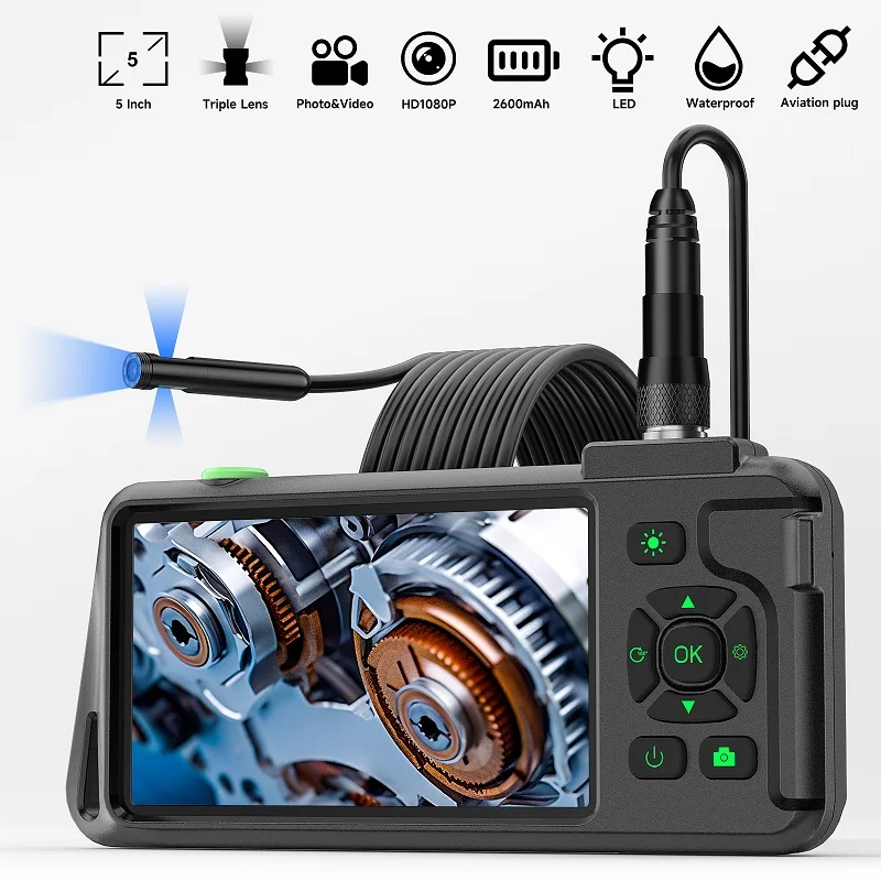 5'' IPS Screen Endoscope HD1080P Single Dual Triple HD1920 Autofocus ...