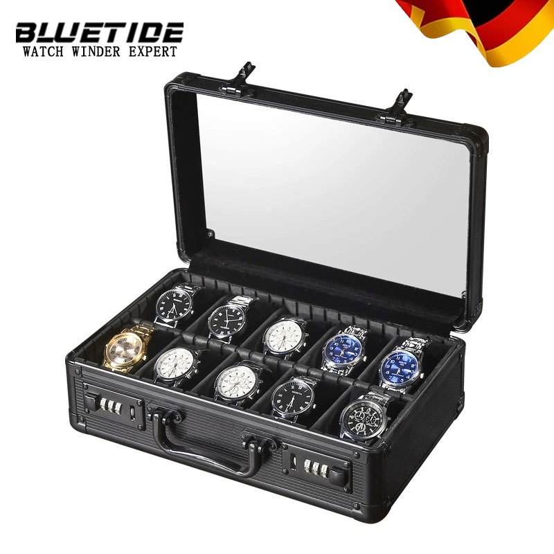 Portability Watch Storage Box 1/8/10/18/24 Slots Luxury Men's Watch Bag ...