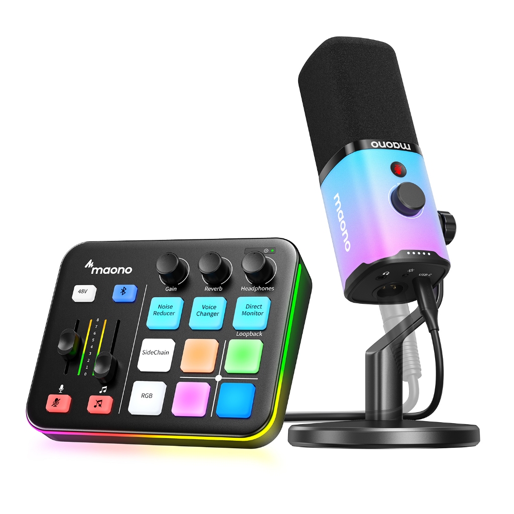 Maono PD100X+G1 Neo Professional Dynamic Microphone Gaming Mic USB Mic ...
