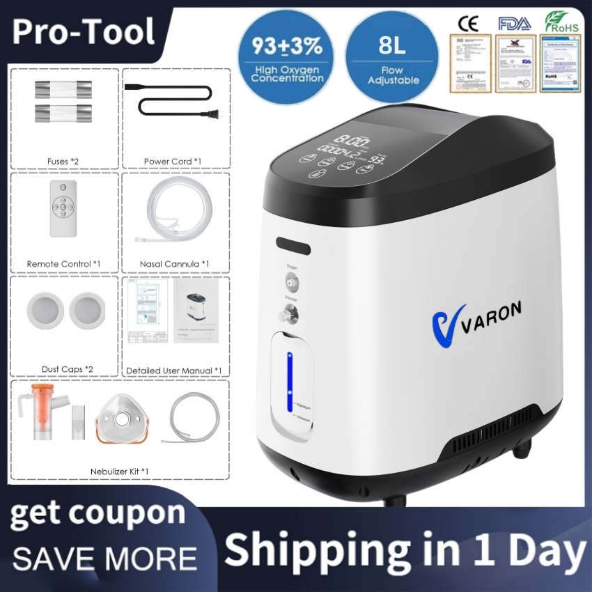 ⭐Local Warehouse+COD⭐ 1-8L/min 2 in1 Adjustable Portable Oxygen Machine ...