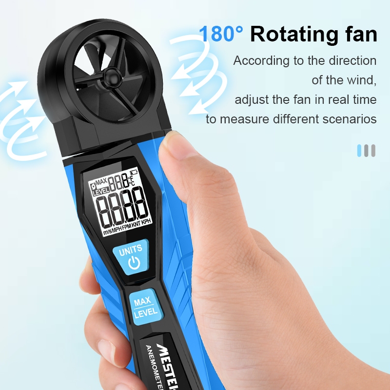 1.1-30m/s High-Precision Digital Multi-Function Anemometer Five ...