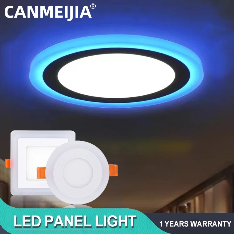 LED Panel Light Ceiling Lights 3W/6W Dual Color Downlight Dimmable Pin ...