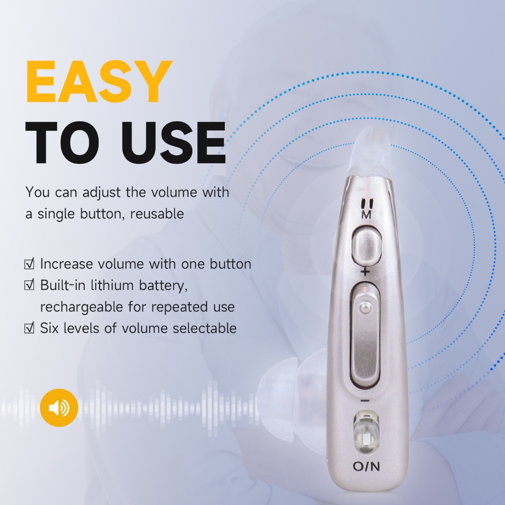Britzgo Hearing Aids Automatic Noise Reduction Fast Charging Light Weight Invisible In Ear Sound Amplifier Single And Dual Vhp 602 I4399770102 - View #4