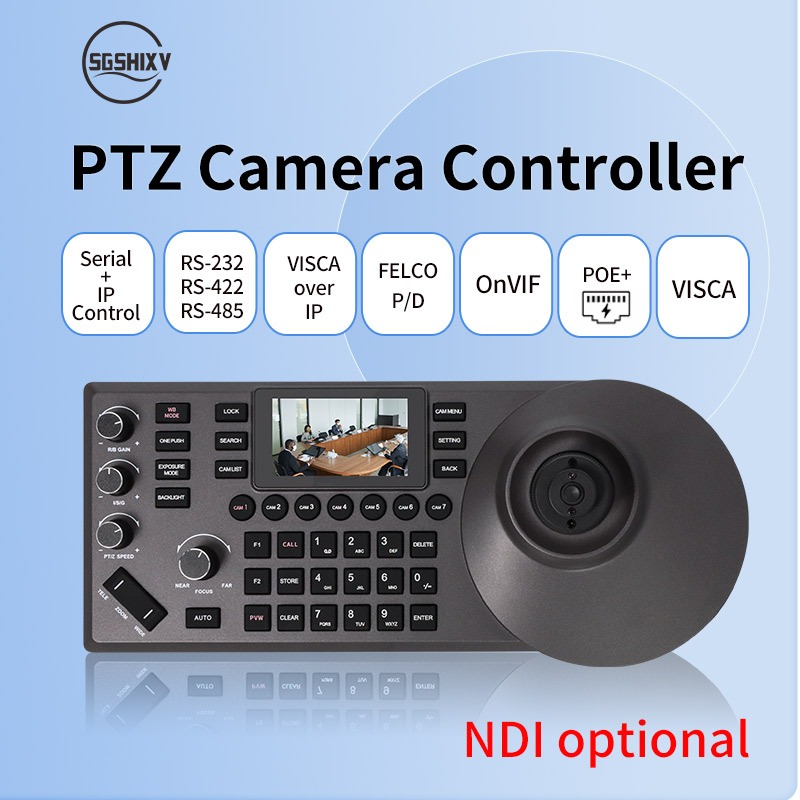 NDI Controller Four-Dimensional Joystick PTZ Camera Control Keyboard ...