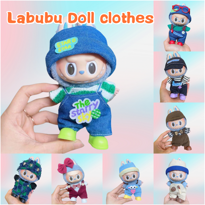 (Only labubu Clothes) 17CM Labubu doll Clothes Buy 4 get 1 Free labubu ...
